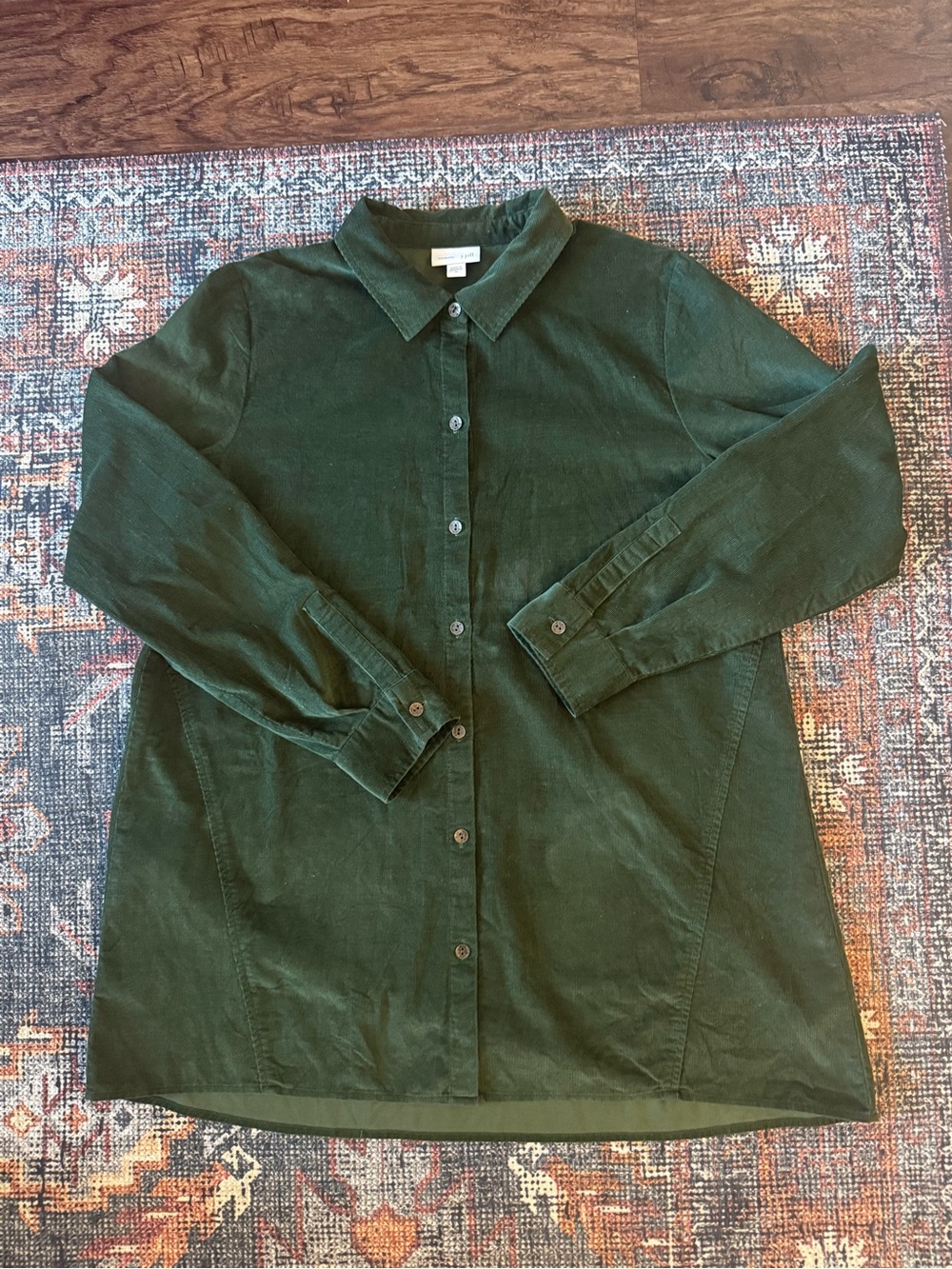 J. Jill Corduroy Button-up Tunic Shirt